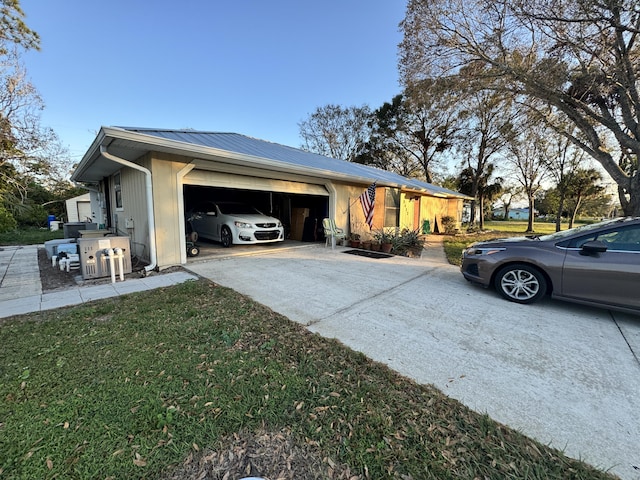 view of home's exterior featuring a garage