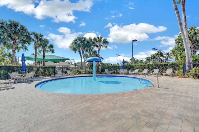 view of pool with a patio