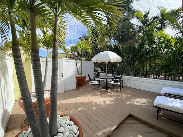 view of wooden terrace