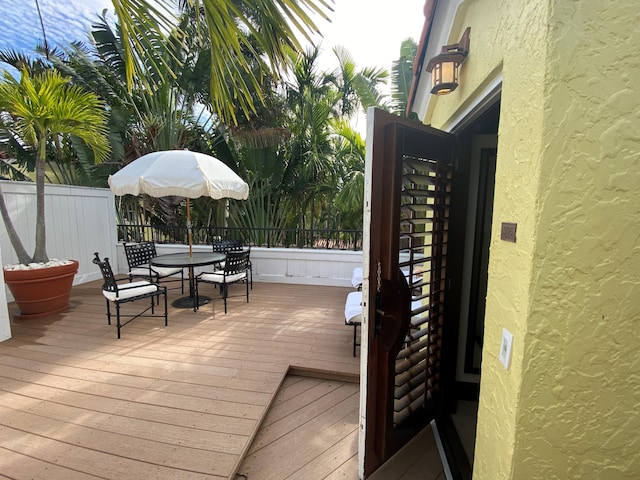 view of wooden deck