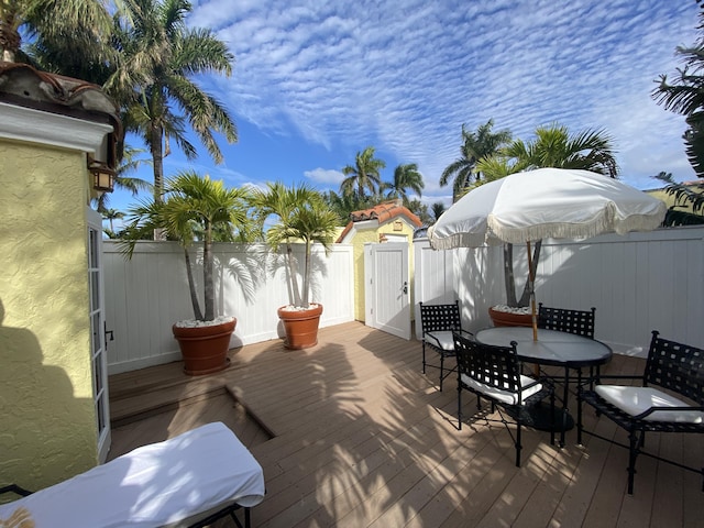 view of wooden terrace