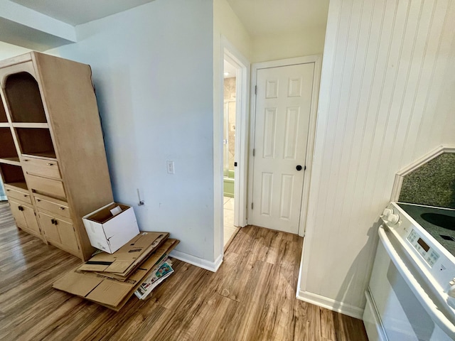 hall featuring light hardwood / wood-style flooring