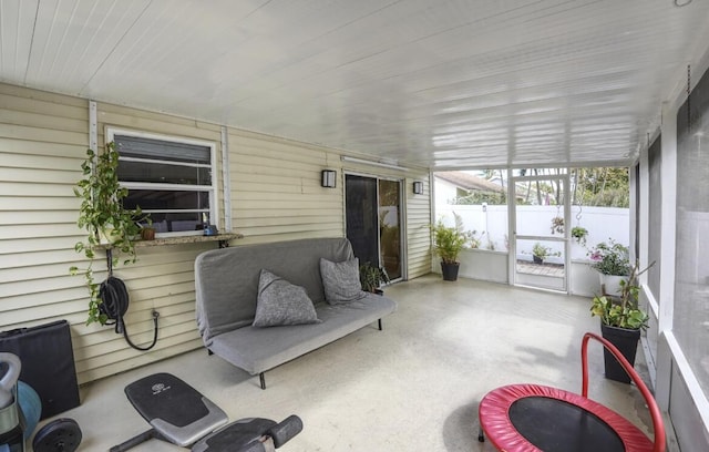 view of sunroom