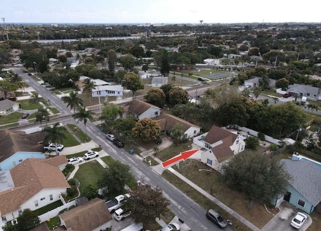 drone / aerial view featuring a residential view