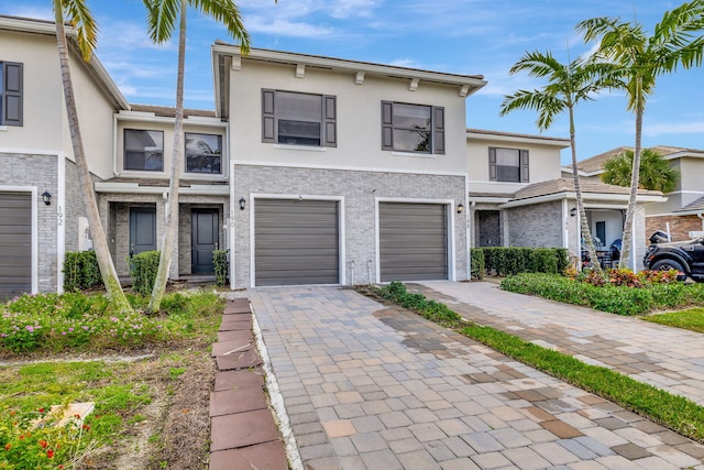 view of property featuring a garage