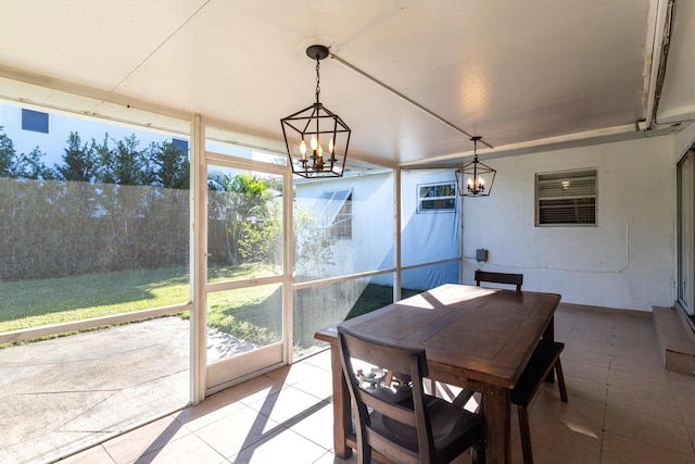 view of sunroom