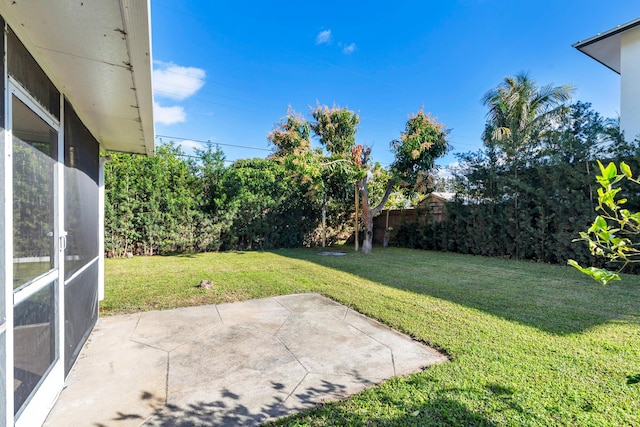 view of yard featuring a patio area