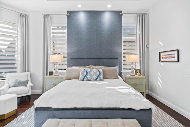 bedroom featuring wood-type flooring