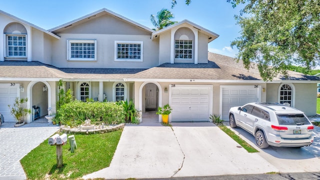 view of front of home featuring a garage