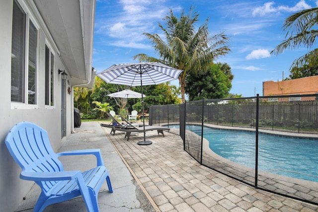 view of pool with a patio