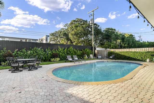 view of pool with a patio