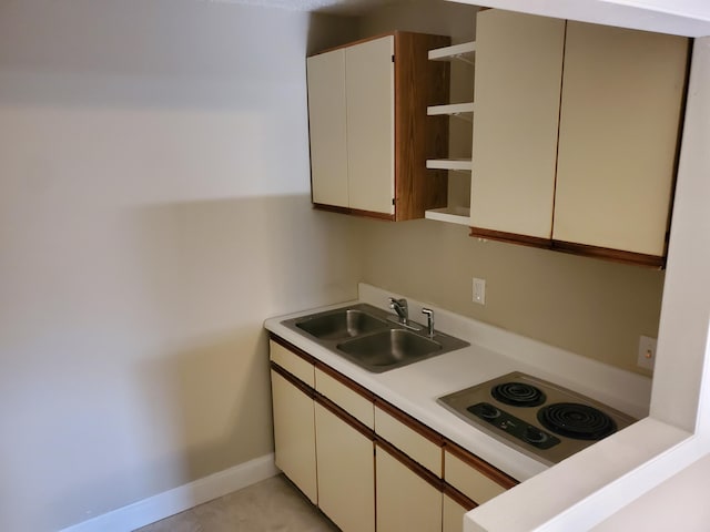 kitchen with sink and electric cooktop