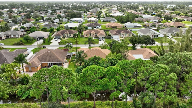 bird's eye view with a residential view