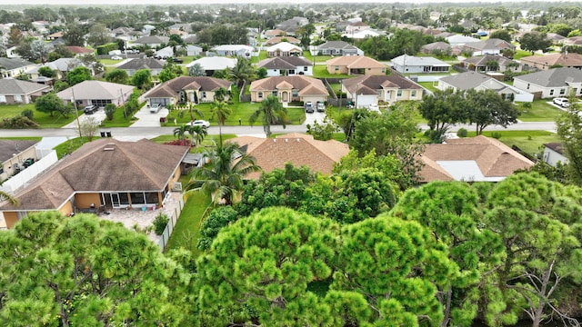 aerial view with a residential view