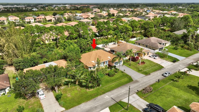 bird's eye view featuring a residential view