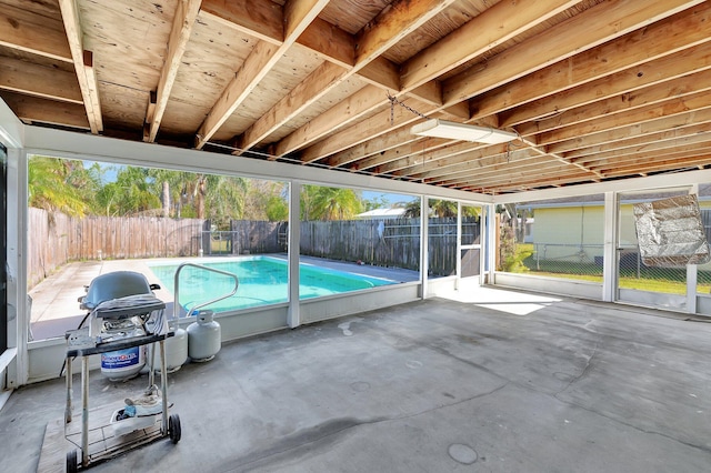 view of pool featuring a patio area and area for grilling