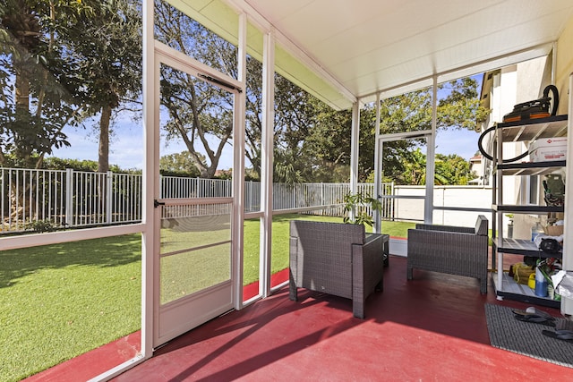 view of sunroom