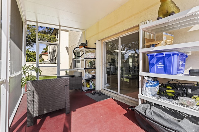 view of sunroom