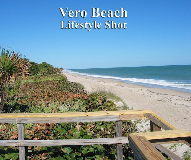 property view of water with a view of the beach