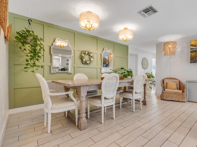 view of dining room