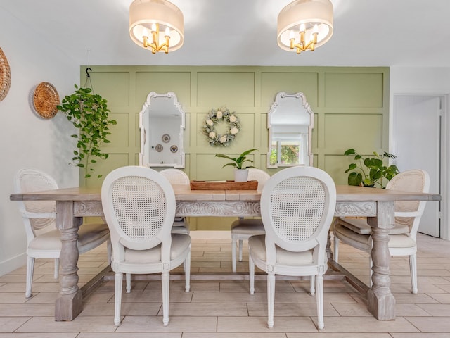 view of dining space