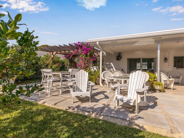 view of patio / terrace with a pergola