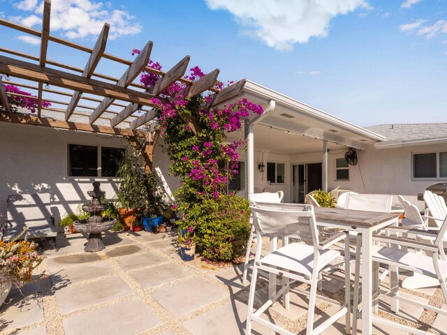 view of patio / terrace with a pergola