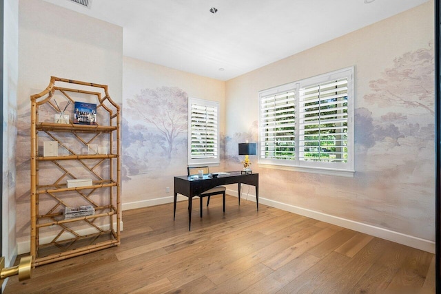 office featuring wood-type flooring