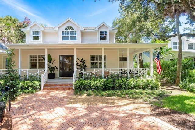 view of front of property with a porch