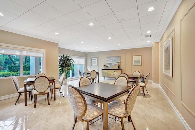 view of dining room