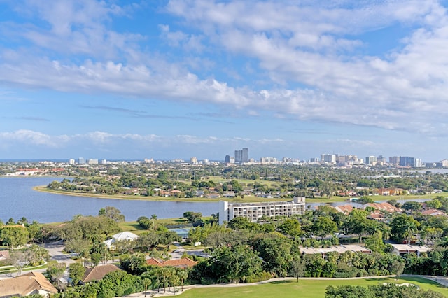 1900 Consulate Pl Unit 1902, West Palm Beach, FL 33401 - drone / aerial view with a water view