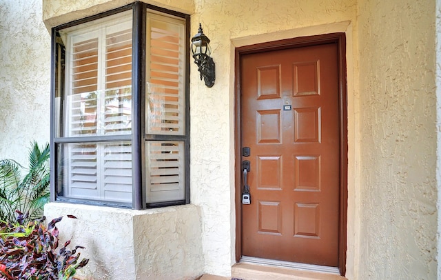 view of doorway to property