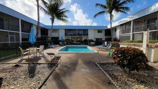 view of pool with a patio area