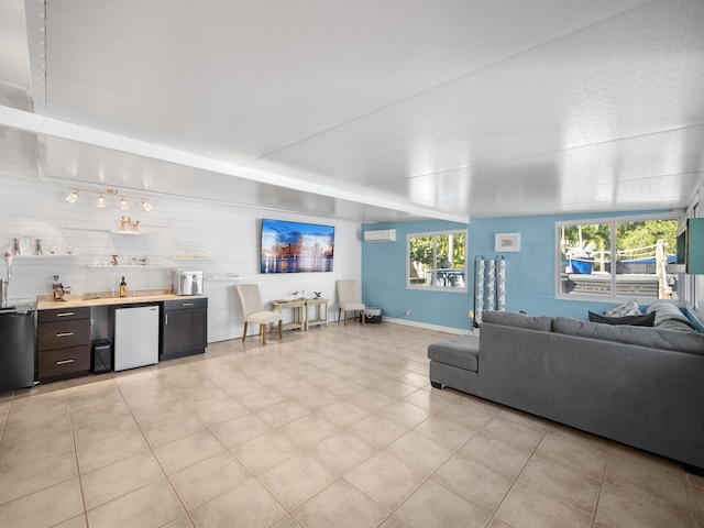 view of tiled living room