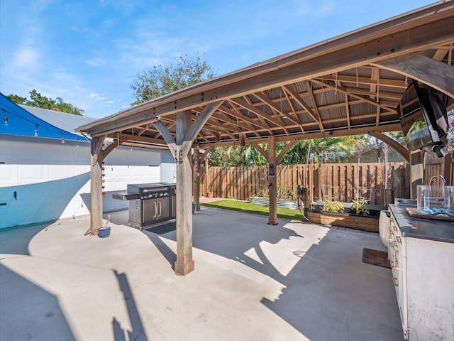 view of patio featuring area for grilling