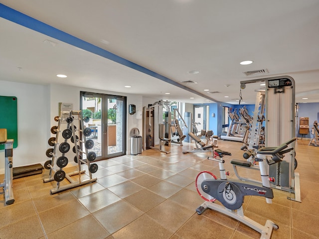 view of workout area