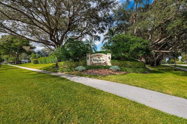 view of community with a lawn