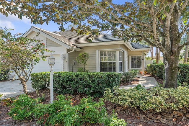 view of front of home featuring a garage