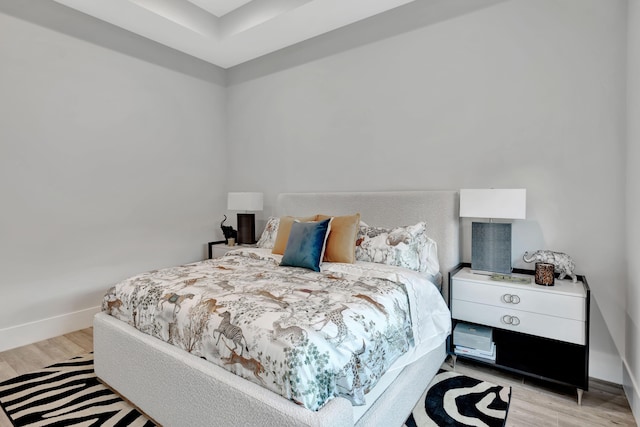 bedroom featuring light hardwood / wood-style floors