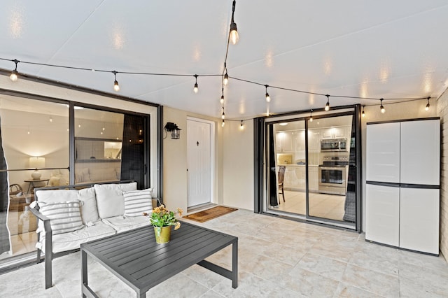 view of patio / terrace featuring an outdoor living space