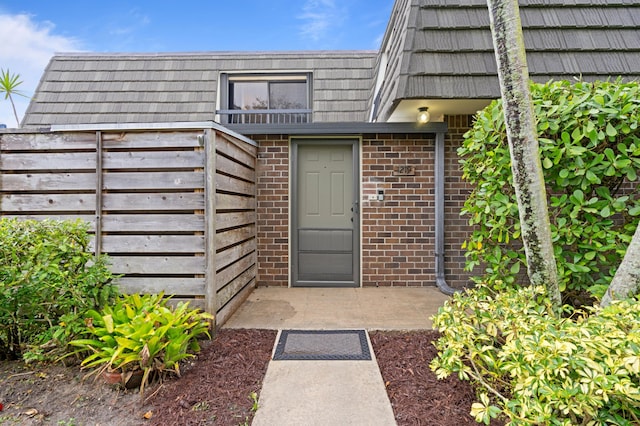 view of doorway to property