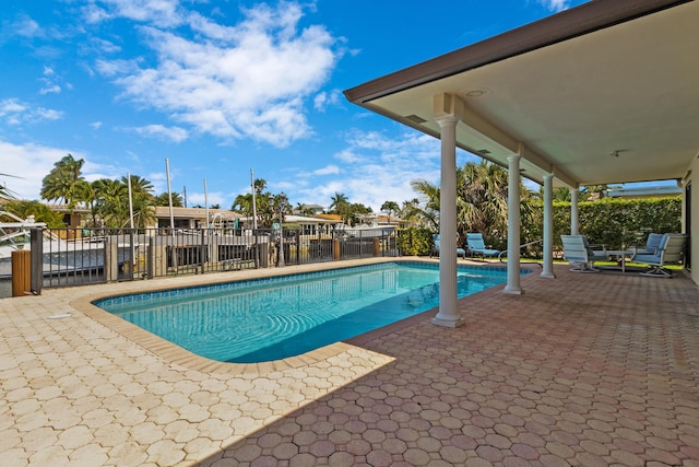 view of pool with a patio