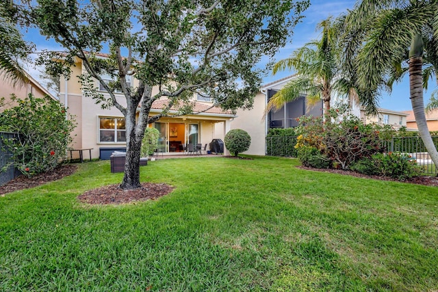 11606 Ponywalk Trl, Boynton Beach, FL 33473 - back of house with a yard, fence, and stucco siding