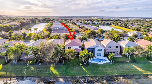 11606 Ponywalk Trl, Boynton Beach, FL 33473 - aerial view with a water view and a residential view