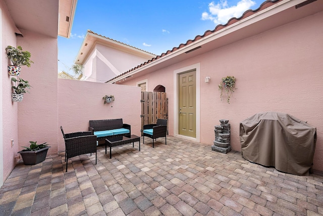 view of patio / terrace featuring area for grilling