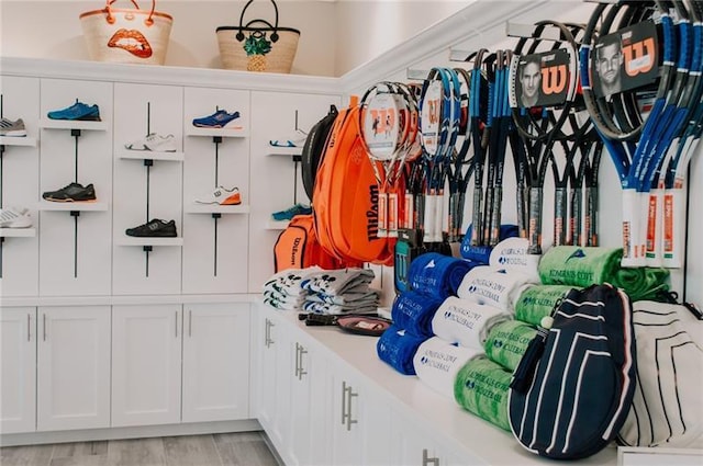 mudroom featuring light wood-type flooring