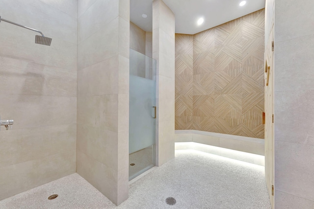 bathroom with walk in shower