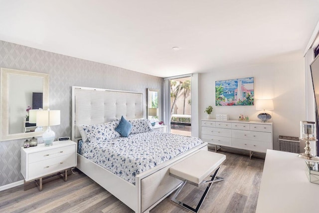 bedroom featuring hardwood / wood-style flooring