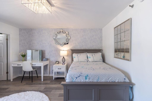 bedroom featuring dark wood-type flooring