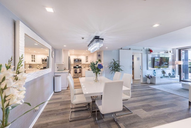 dining room featuring dark hardwood / wood-style floors